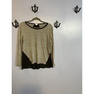 Converse One Star Long Sleeve Shirt Pull-Over Gray/Black Size XL